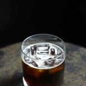 A glass of cold brew over ice