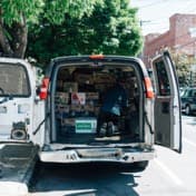 A van listing that matched a saved rental search