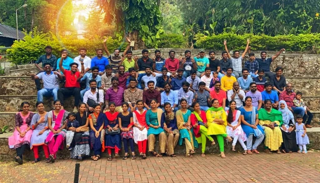 The Appkodes team together outdoors